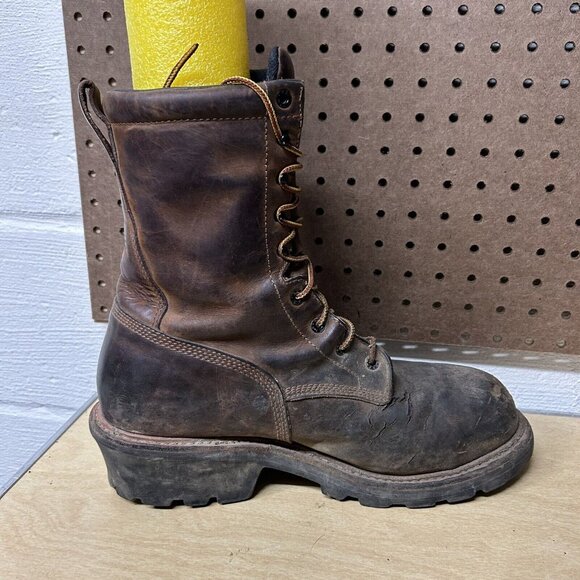 Red Wing Loggermax Men's Brown Leather Steel Toe Boots Size 11 D 4420 - Picture 6 of 11